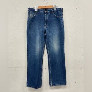 Work King Straight Leg Jeans, Fits 34X29, Nice Fade